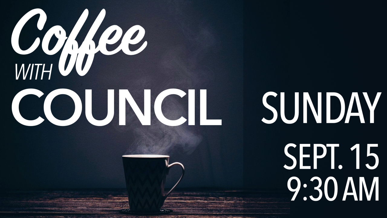 RLC Coffee with Council on Sunday, Sept. 15 at 9:30 a.m.