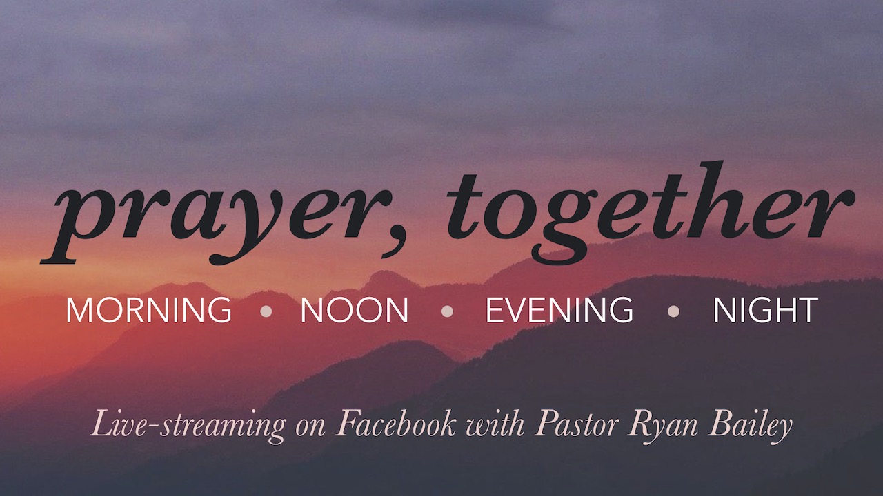 Live-streaming Prayer on Facebook with Pastor Ryan Bailey