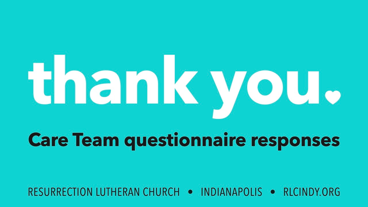 Thank you for responding to the Care Team questionnaire