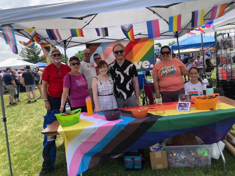 Photos from RLC Pride booth for Resurrection Lutheran Church in Indianapolis at Greenwood Pride Festival on Saturday, June 3, 2023, 1 of 8 photos