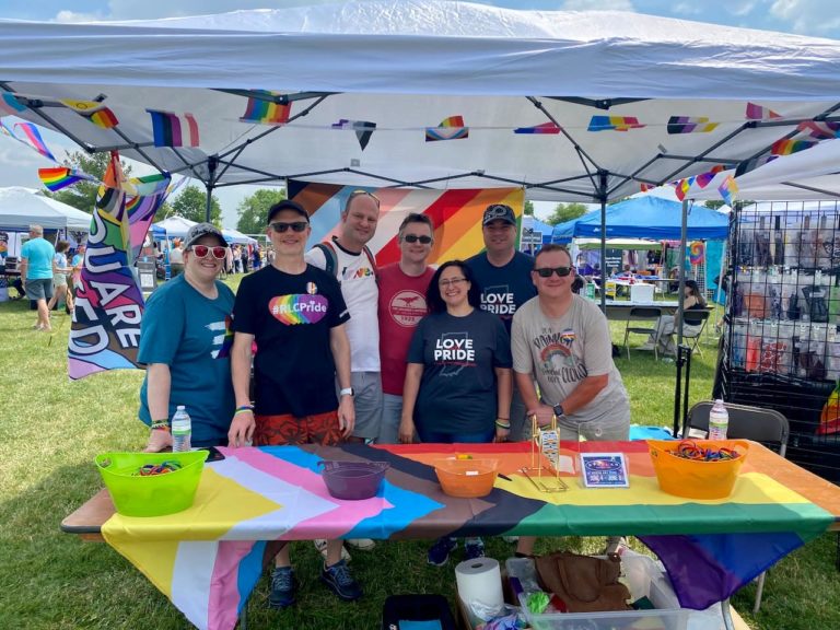 Photos from RLC Pride booth for Resurrection Lutheran Church in Indianapolis at Greenwood Pride Festival on Saturday, June 3, 2023, 5 of 8 photos