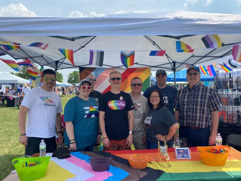 Photos from RLC Pride booth for Resurrection Lutheran Church in Indianapolis at Greenwood Pride Festival on Saturday, June 3, 2023, 6 of 8 photos