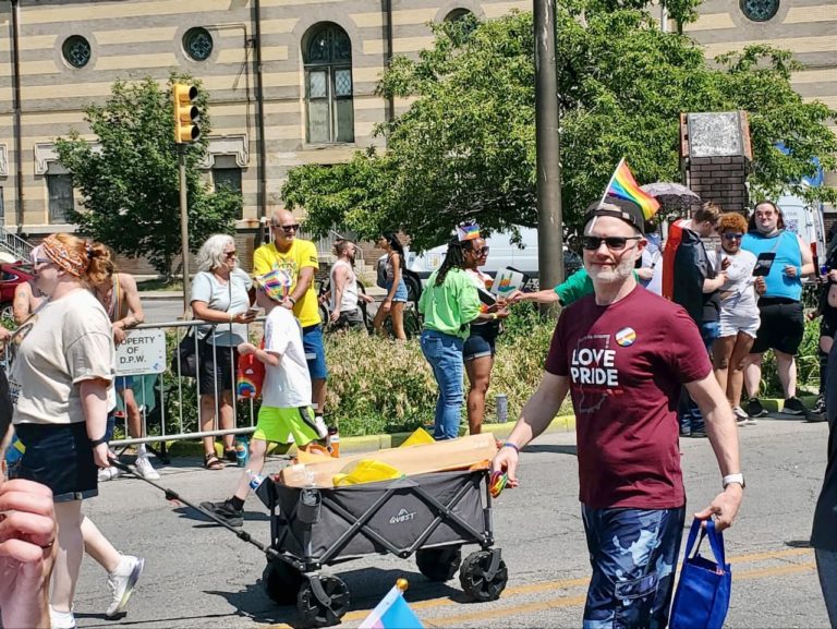 Photos of Resurrection Lutheran Church marching in Indy Pride 2023, photo 18 of 18