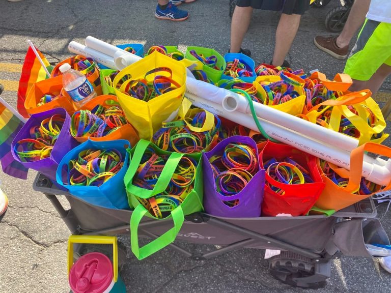 Photos of Resurrection Lutheran Church marching in Indy Pride 2023, photo 3 of 18