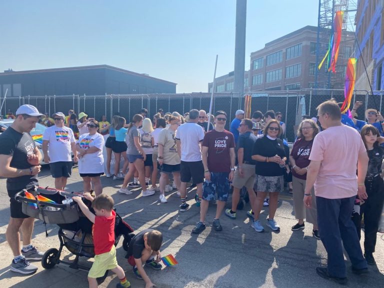 Photos of Resurrection Lutheran Church marching in Indy Pride 2023, photo 6 of 18