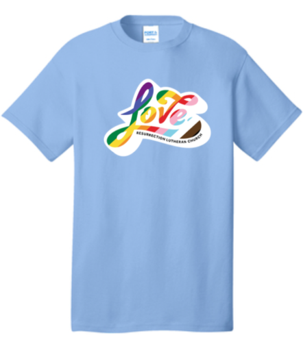 Resurrection Lutheran Church RLC Pride 2024 Love T-shirt