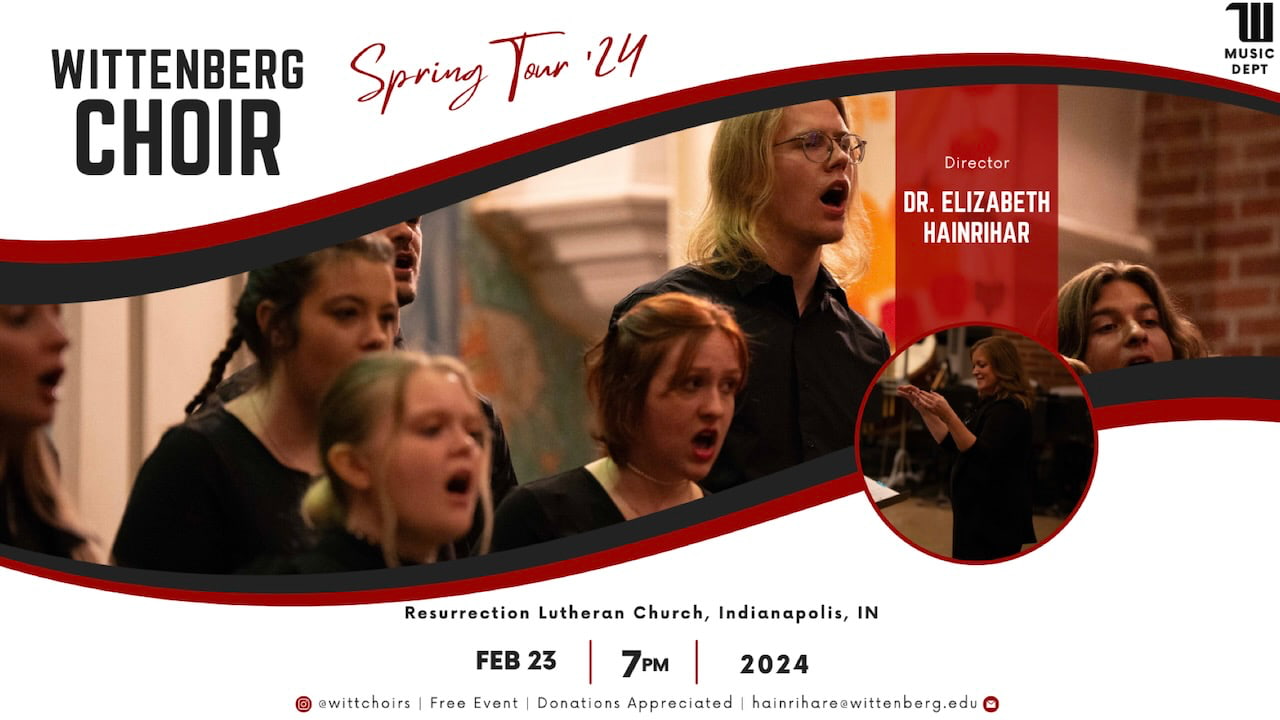 Wittenberg Choir live in concert at Resurrection Lutheran Church on Friday, Feb. 23 at 7 p.m. in Indianapolis, IN