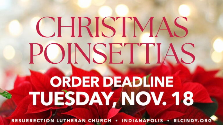 Order Christmas Poinsettias for Resurrection Lutheran Church by Tuesday, Nov. 18