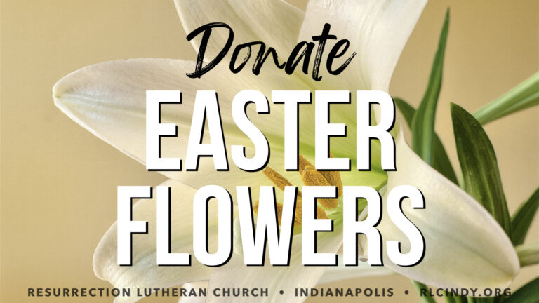 Donate Easter flowers to help decorate Resurrection Lutheran Church for Easter Sunday