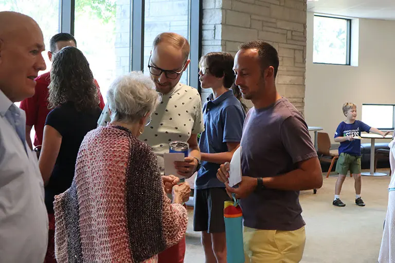 Fellowship after church at Resurrection Lutheran Church